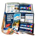The Complete Acrylic Painting Guide with original pages and illustrative painting props. Digital PDF only.